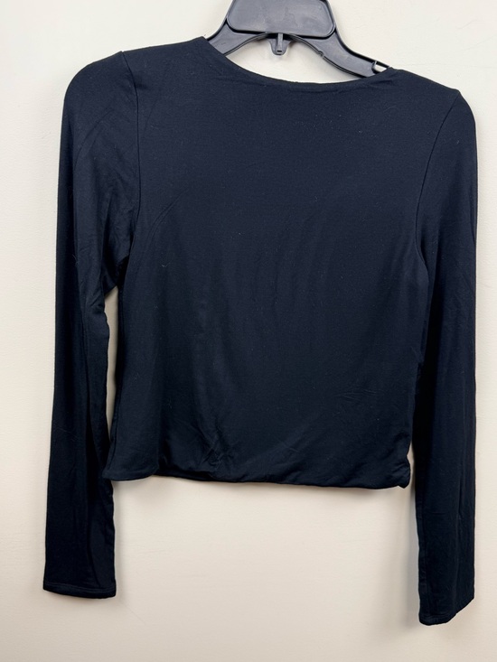 Re Ona Tops - Re ona black thick long sleeve stretchy crop top large